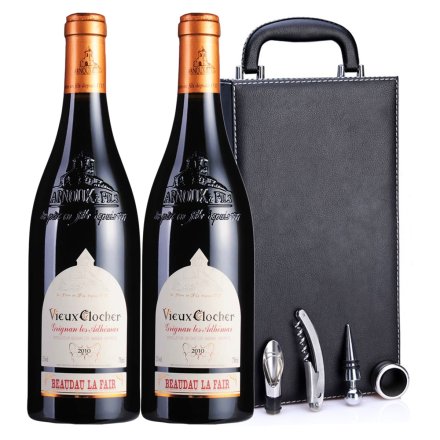 法国波多拉芬•梵高2010干红葡萄酒黑色双支皮盒