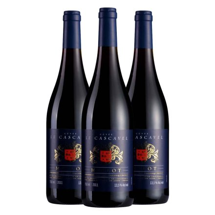 法国卡斯维拉美乐干红葡萄酒750ml（3瓶套装）