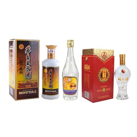 （清仓）玻瓶汾酒出口型+福中福陈酿+茅台王子酒酱门经典