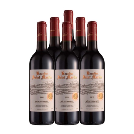 法国圣马丁骑士庄园干红葡萄酒750ml（6瓶装）