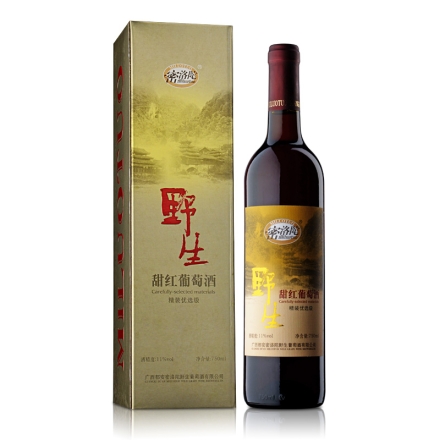 中国野生甜红葡萄酒精装优选级750ml