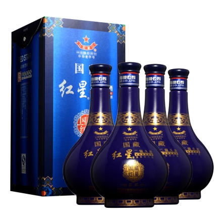 42°国藏红星蓝彩500ml(4瓶装)