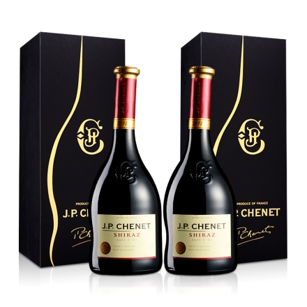 法国香奈西拉干红葡萄酒750ml礼盒(双支)