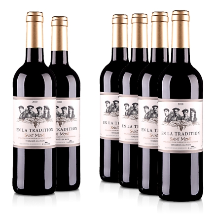 法国整箱红酒法国原瓶进口AOC传世圣蒙干红葡萄酒750ml(6瓶装)