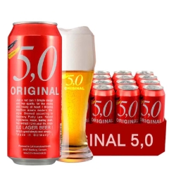 进口啤酒德国啤酒奥丁格5,0窖藏啤酒500ml(24听装)