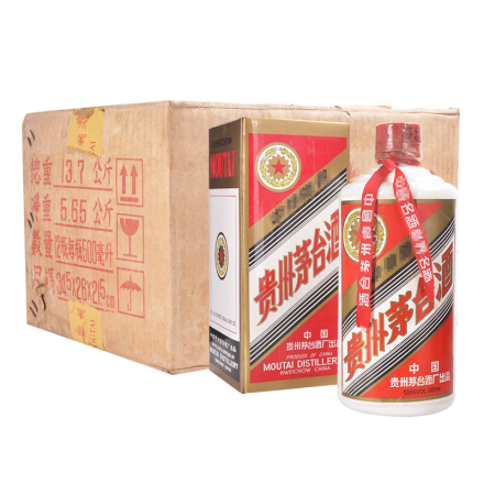 53°贵州茅台酒 500ml*12瓶 白酒整箱 1996年