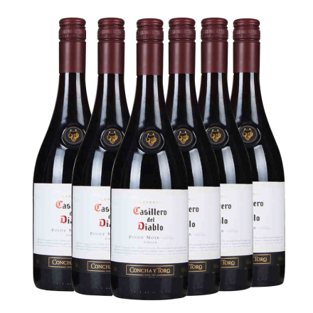 13.5°智利干露红魔鬼黑皮诺红葡萄酒750ml（6瓶装）