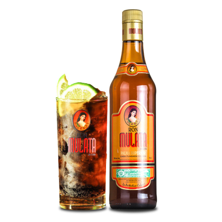 38°古巴Rum Mulata de CUBA混血姑娘优质棕榈树牌金朗姆酒700mL