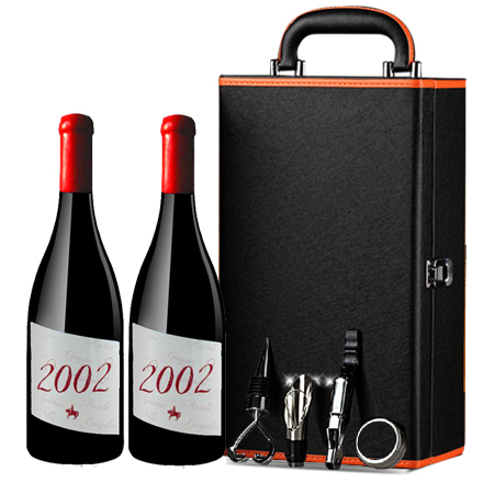 法国格拉芙2002干红葡萄酒750ml（两支礼盒装）