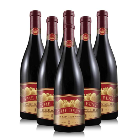 甄选法国进口红葡萄酒750ml（6瓶装）送高脚杯2个开瓶器1个