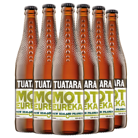 新西兰进口TUATARA大蜥蜴皮尔森啤酒330ml*6
