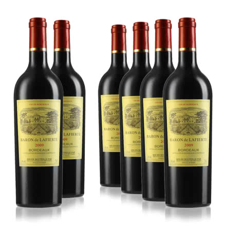 法国拉斐男爵2009窖藏干红葡萄酒750ml(6瓶装)