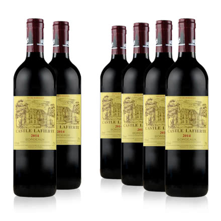法国原瓶进口AOC红酒拉菲堡2014经典干红葡萄酒750ml（6瓶装）