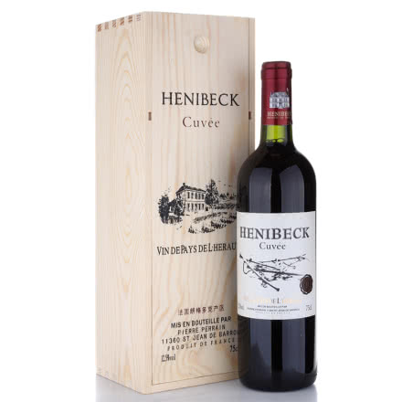 轩尼贝克 法国朗格多克产区原装进口红酒西拉干红葡萄酒单支木盒750ml