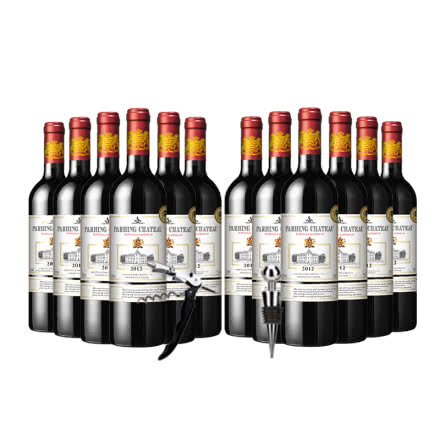 法国红酒进口波尔多古堡干红葡萄酒750ml*6