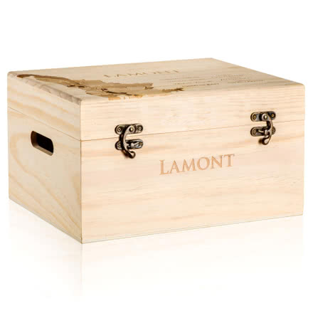 法国拉蒙 六支装波尔多红酒松木礼盒\葡萄酒包装木盒红酒酒箱