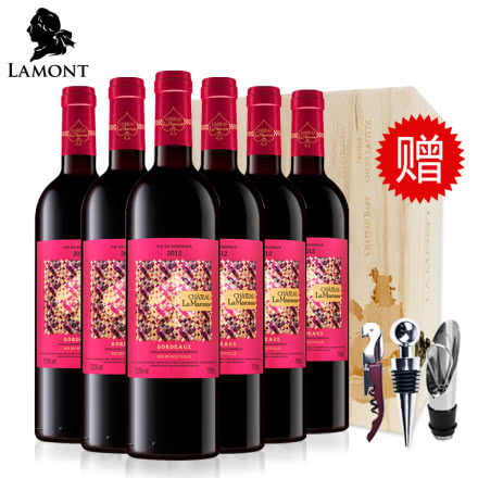 【拉蒙】法国进口红酒波尔多AOC级拉马龙干红葡萄酒750ml*6支装