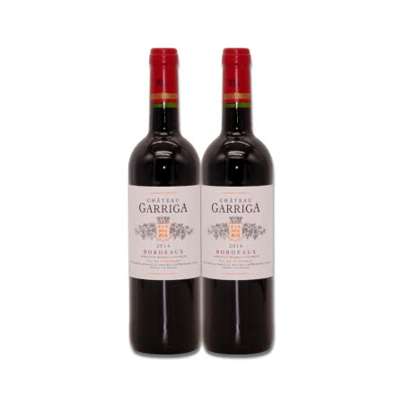法国红酒（原瓶进口）波尔多AOC歌丽嘉城堡干红葡萄酒750ml*2