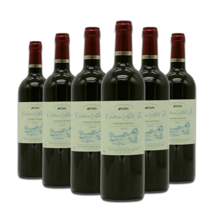 法国整箱红酒法国原瓶进口超级波尔多AOC宝雅城堡干红葡萄酒750ml*6