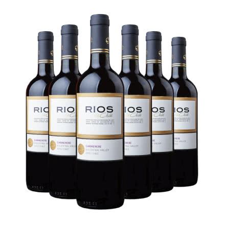 智利进口酒庄直采丽欧斯（RIOS）干红葡萄酒750ml*6
