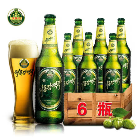 朝鲜进口啤酒大同江啤酒2号500ml6瓶装