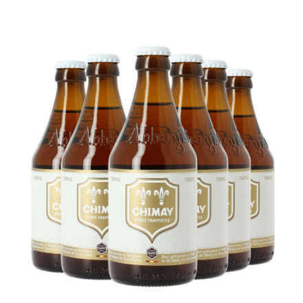 比利时进口智美白帽修道院二次发酵啤酒330ml（6瓶装）