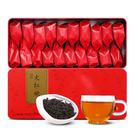 【买一送一】八马茶叶 武夷岩茶大红袍 乌龙茶 私享系列大红袍盒装160克