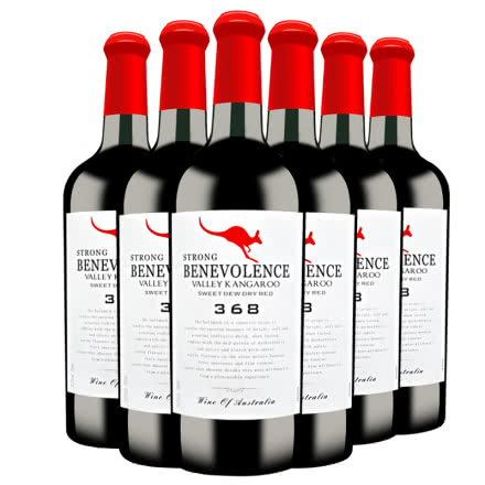 澳洲红酒澳大利亚原瓶进口红酒 烈仁谷袋鼠干红葡萄酒 整箱750ml*6瓶
