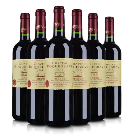(酒仙直采·中级庄）法国红酒套装洛克维城堡红葡萄酒750ml（6瓶装）
