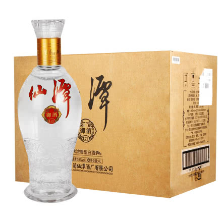 52° 仙潭御酒G1 礼盒 浓香型白酒 500ml*2瓶*4盒 整箱装