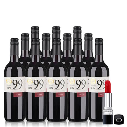 澳大利亚米隆庄园BIN99色拉子红葡萄酒750ml（12瓶）+ 迪奥烈焰蓝金唇膏 999
