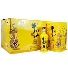 42°北京牛栏山二锅头百年特酿15小黄龙浓香型白酒礼盒装500ml（6瓶装）整箱