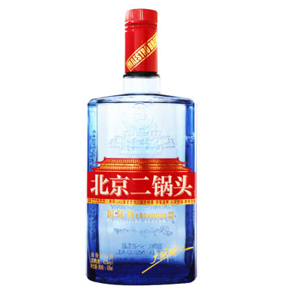 42°永丰牌北京二锅头白酒42度 国际版大师酿 清香型白酒 纯粮食酒 蓝瓶500ml单瓶装
