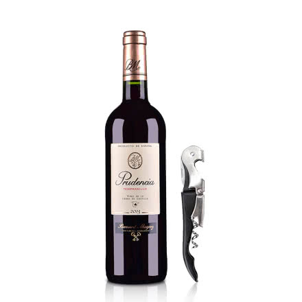 西班牙普鲁登西亚干红葡萄酒750ml +嘉年华黑珍珠海马酒刀