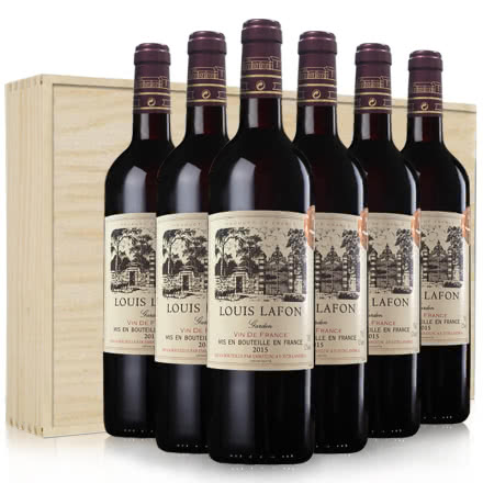 路易拉菲红酒家族花园干红葡萄酒法国原装原瓶进口红酒整箱六瓶装礼盒木盒装