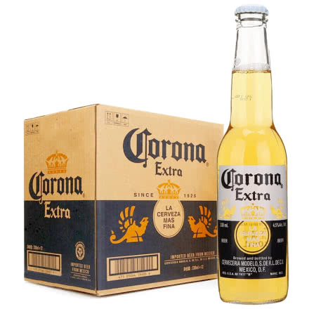 墨西哥进口啤酒corona科罗娜啤酒瓶装330ml24瓶