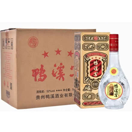 52°贵州鸭溪窖酒三星浓香型高粱白酒500ml*6瓶装