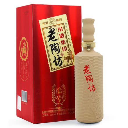 杏花村汾酒集团 老陶坊陆号52度清香型白酒475ml  单瓶