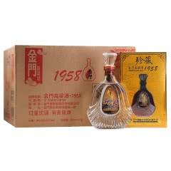 53°金门高粱酒台湾进口1958(珍藏)台湾白酒整箱600ml（12瓶装）