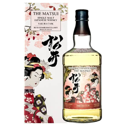 日本原装进口洋酒 THE MATSUI 松井单一麦芽樱花味威士忌700ml
