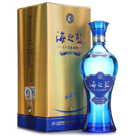 52°洋河蓝色经典 海之蓝 单瓶装高度白酒520ml 旗舰版 口感绵柔浓香型
