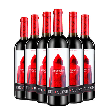 小红帽干红葡萄酒6支 欧洲网红酒 西班牙进口 DO级