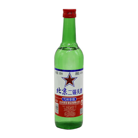 北京二锅头绿瓶42度清香型白酒500ml