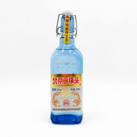 42°北京二锅头蓝瓶纯良酿造清香型白酒500ml