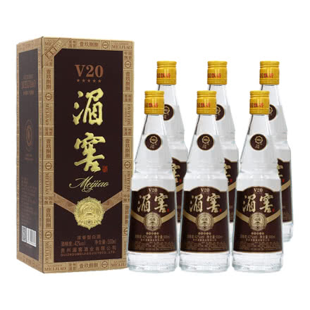 42° 贵州湄窖 V20 浓香型白酒 礼盒装 500ml*6瓶（2020年份）