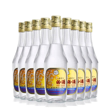 2014年汾酒53度 出口玻汾 山西清香型白酒500ml*12玻璃瓶装