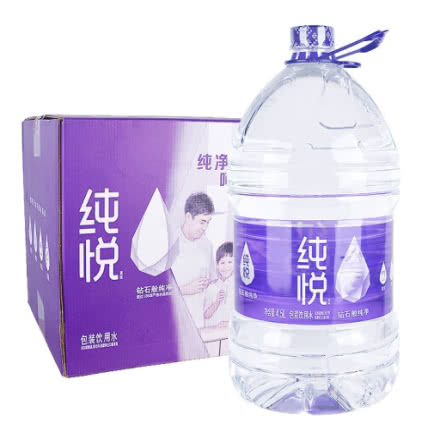 可口可乐出品 纯悦包装饮用水 4.5L*4桶 大桶水泡茶水 家庭饮用水 北京包邮
