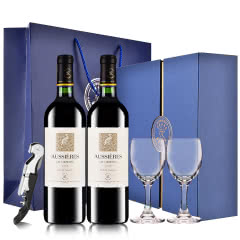 拉菲 法国原瓶进口红酒 罗斯柴尔德 奥西耶白鹭干红葡萄酒 双支礼盒装750ml*2