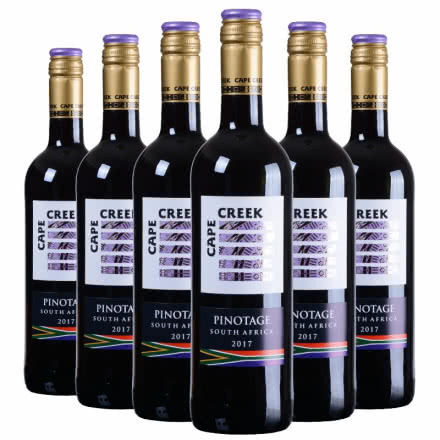 开普之溪(Cape Creek)南非原瓶进口红酒 皮诺塔吉干红葡萄酒750ml（6支整箱）