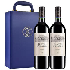 拉菲 法国原瓶进口红酒 罗斯柴尔德 奥西耶徽纹干红葡萄酒 礼盒装750ml*2